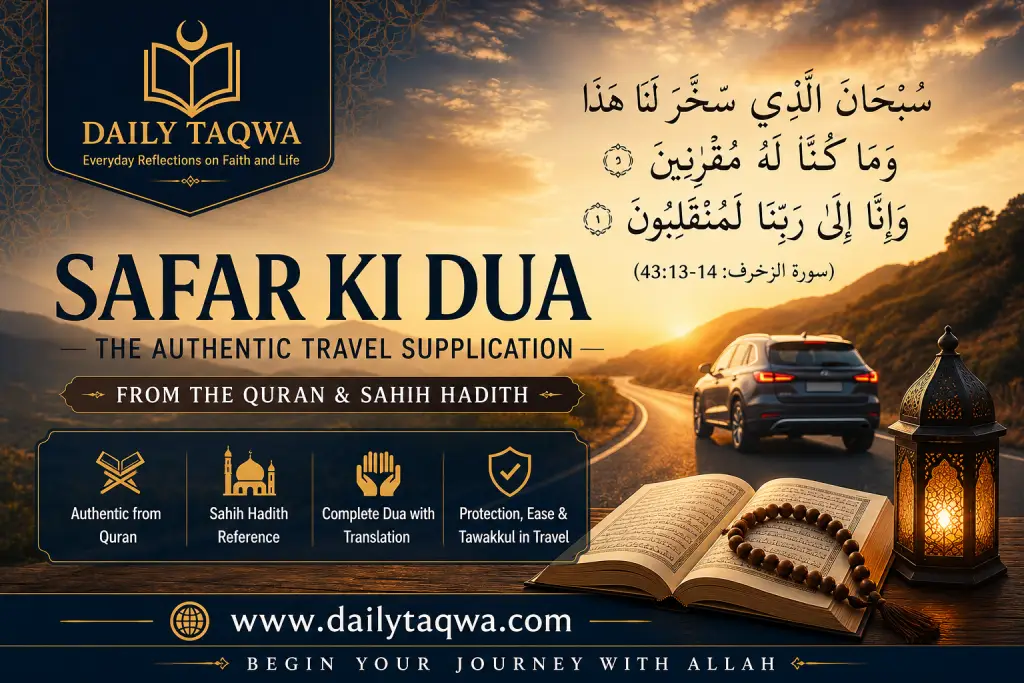 Safar Ki Dua: The Authentic Travel Supplication from the Quran and Sunnah